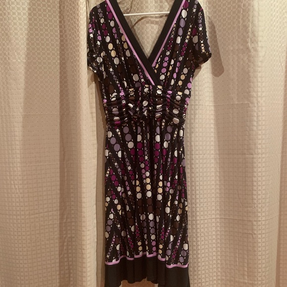 Studio I Dresses & Skirts - Women’s Studio I Black/Purple V-Neck Dress